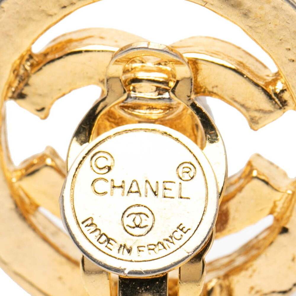 CHANEL Gold Logo Earrings - Picture 3 of 3